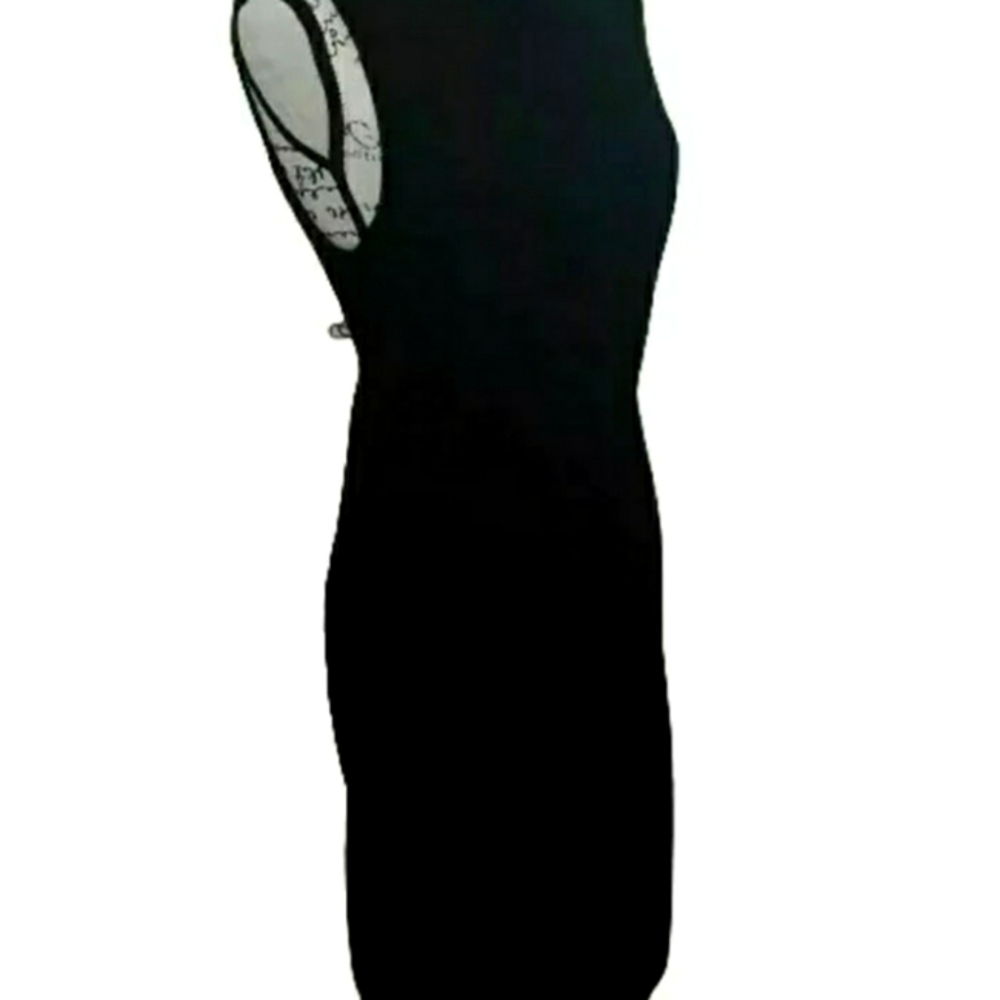 Womens Black sz 10 Sag Harber Knee Length zip up back Dress - Picture 1 of 5